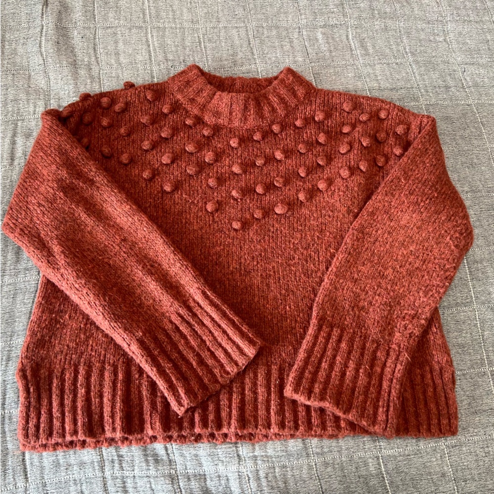 Madewell mock neck texturized knit sweater size M‎